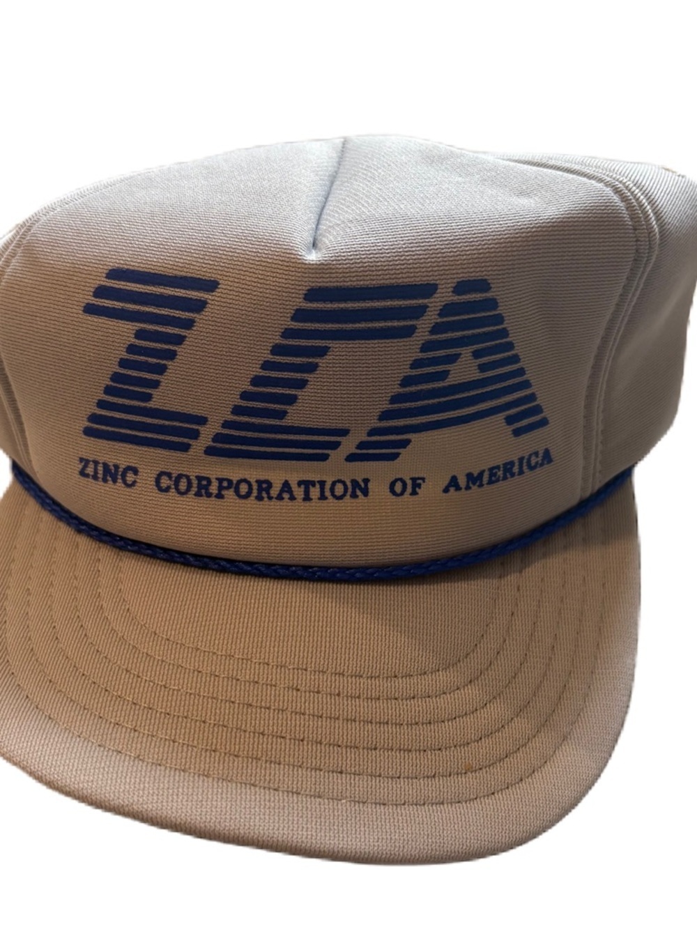 Vintage Zinc Corporation of America Trucker Cap Hat SnapBack Gray 90s